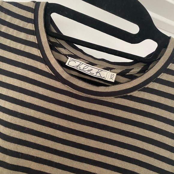 CHLOE K sharkbite flowy striped tunic tank top size XS - Picture 2 of 11